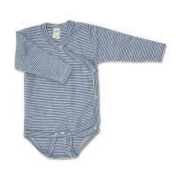 Lilano Baby Wickelbody 80 marine aus Wolle kbT/Seide