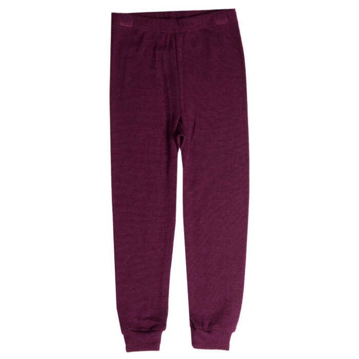 Lilano Kinder Unterhose lang 128 beere aus Wolle kbT/Seide