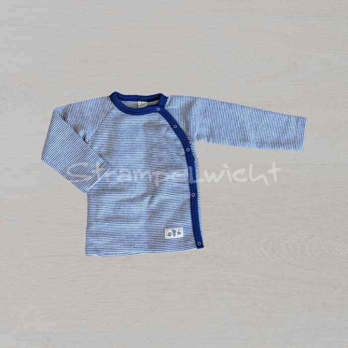 Lilano Shirt langarm mit  Knopfleiste marine 56 aus Wolle kbT/Seide