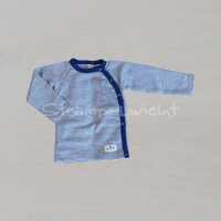 Lilano Shirt langarm mit Knopfleiste marine 74 aus Wolle...