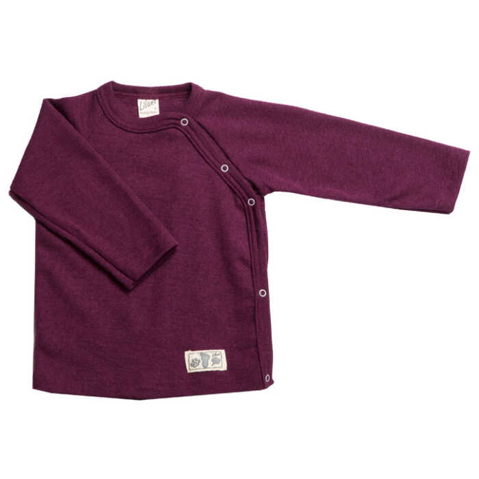 Lilano Baby Wickelshirt 62 beere Wolle kbT/Seide