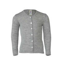Engel Cardigan 92 hellgrau melange 70Wolle/30Seide
