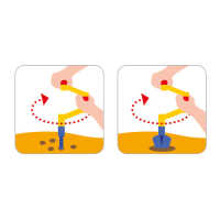 Spielstabil Sandbohrer blauer Griff