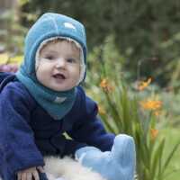 Pickapooh Jan Wollfleece kbT petrol/Plüsch natur 48