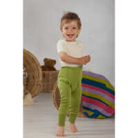 Cosilana Baby-Hose mit BUND 086/092 grün uni 70% Merinoschurwolle / 30% Seide