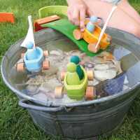 Grimms 4 Kleine Strandsegler im Set Holz 2+