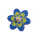NIC Multibahn Blume blau Laufteil Holz