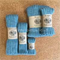 De Colores Pulswärmer 65 graugrün meliert 30cm lang, 3re/3li 100% Baby-Alpaka