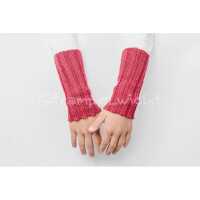 De Colores Pulswärmer für Kinder 51 fuchsia 15cm lang, 3re/3li, 100% Baby-Alpaka