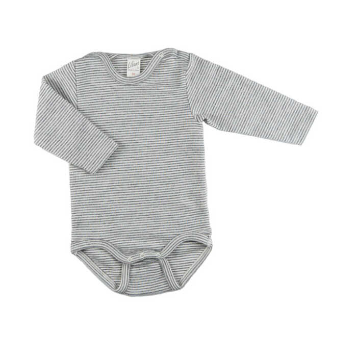 Lilano Body langarm hellgrau 92 aus Wolle kbT/Seide