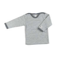 Lilano Shirt Ringel 80 grau Wolle kbT/Seide