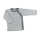 Lilano Shirt langarm mit Knopfleiste hellgrau-ringel 62 aus Wolle kbT/Seide