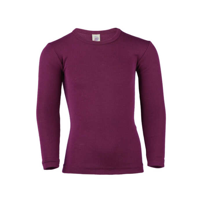 Engel Shirt, langarm, orchidee, 104, Wolle/Seide