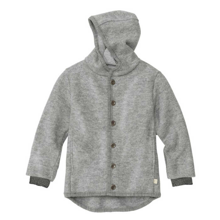 Disana Walkjacke grau 74/80 100% kbT Schurwolle/Futter 100% bkA Baumwolle