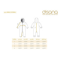 Disana Walk-Overall rose 62/68 100% kbT Schurwolle/Futter 100% bkA Baumwolle