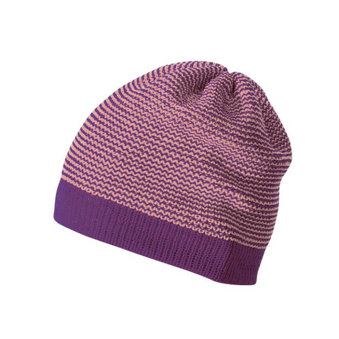 Disana Beanie pflaume/rose 02 100% kbT Schurwolle