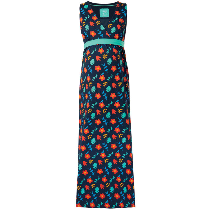 Frugi Summer Maxi Kleid Indigo Floral, 53,95