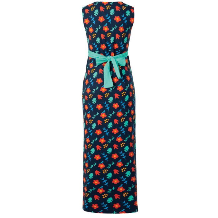 knee length dresses for ladies Straps Plum Chiffon Ruffle Maxi Dress – Ohmollydress