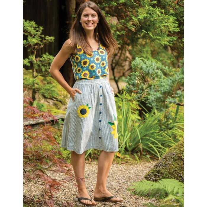 Frugi Sorrel Rock  Steely Blue Seersucker Stripe