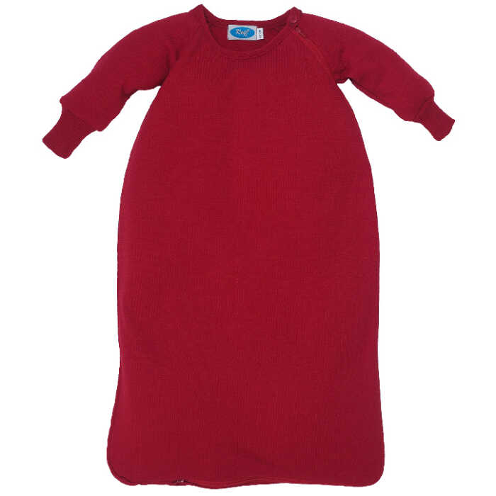 Reiff Schlafsack Frottee mit Arm 116 burgund Wolle/Seide