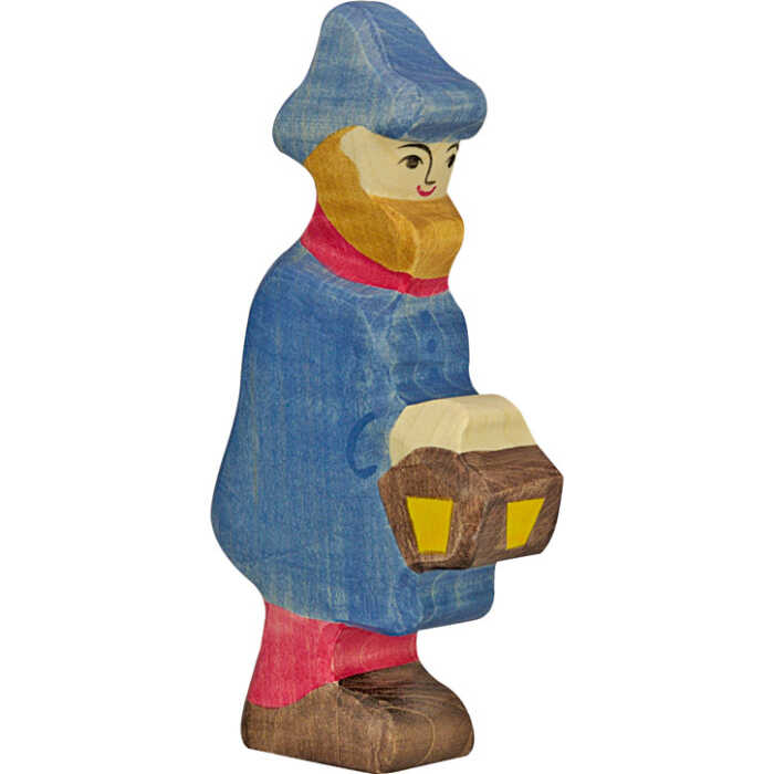 HOLZTIGER Hirte mit Lampe Serie 1 ca.17,5cm aus Holz