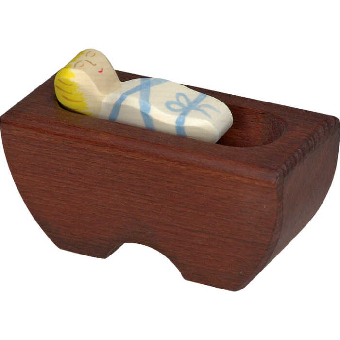 HOLZTIGER Krippenfigur  Jesuskind in Krippe Serie 2 ca.7cm aus Holz