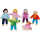 Goki Biegepuppen Moderne Familie 3+ Holz, Textil
