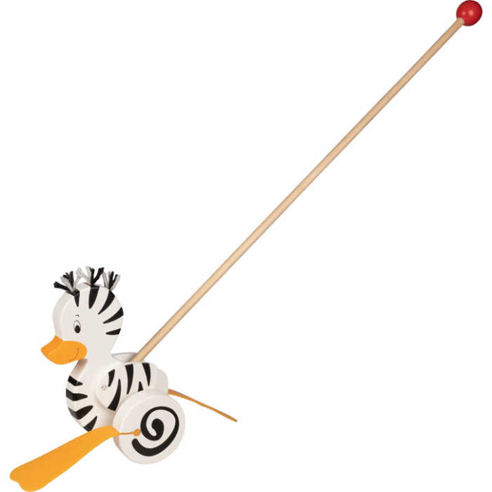 Goki Schiebetier Zebra-Ente 54959 1+ Holz