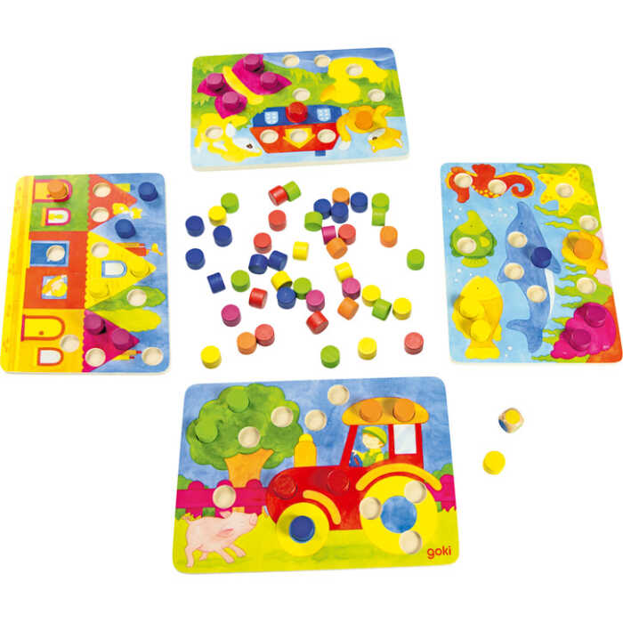 Goki Farbwürfelspiel 56705 3+ Holz