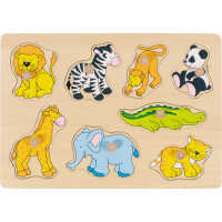 Goki Steckpuzzle Zootiere 57874 1+ Holz