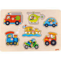 Goki Steckpuzzle Verkehrsmittel 57491 1+ Holz