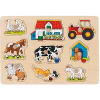 Goki Steckpuzzle Bauernhof I 57908 1+ Holz