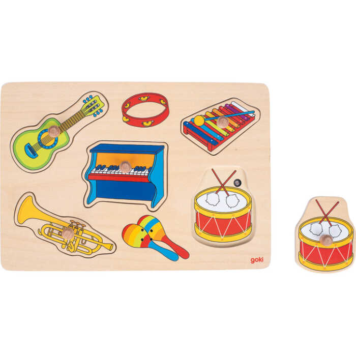 Goki Soundpuzzle Musikalien, mit Instrumentensounds 57520 1+ Holz