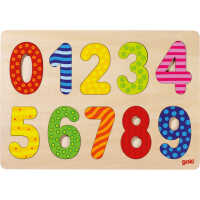 Goki Einlegepuzzle Zahlen 0-9 57574 2+ Holz