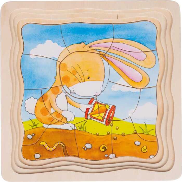 Goki Schichtenpuzzle Gemüsebeet 57495 3+ Holz