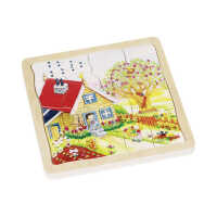 Goki Schichtenpuzzle Jahreszeiten 57684 3+ Holz