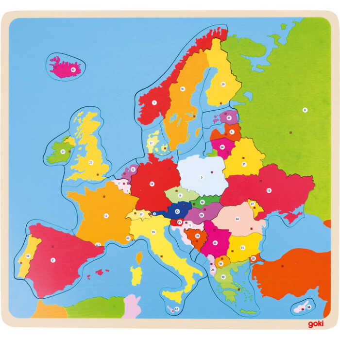 Goki Puzzle Europa 57509 5+ Holz