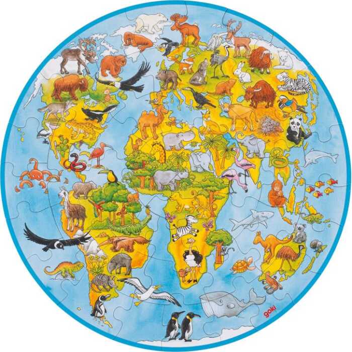 Goki XXL Puzzle Welt 57711 4+ Pappe