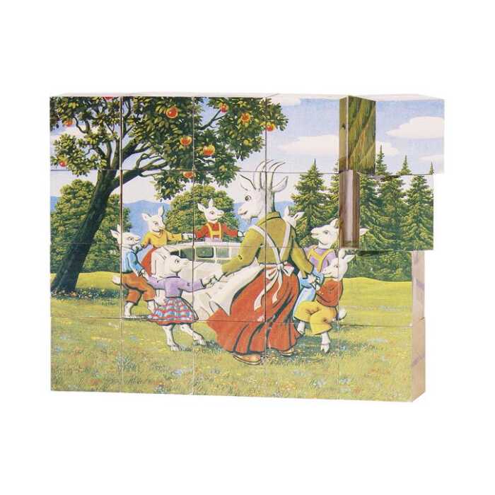 Goki Würfelpuzzle Märchen 57877 3+ Holz