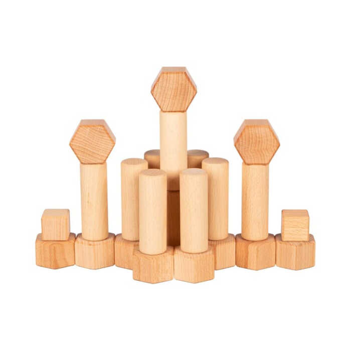 Goki Bausteine mit Walnussöl veredelt, goki nature 58803 2+ Holz