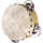 Goki Tamburin mit 3 Schellen UC086 3+ Holz, Naturfell, Metall
