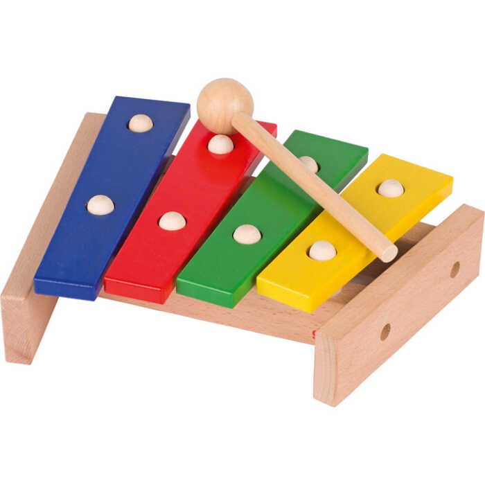 Goki Xylophon mit 4-farbigen Tonplatten 61995 1+ Holz