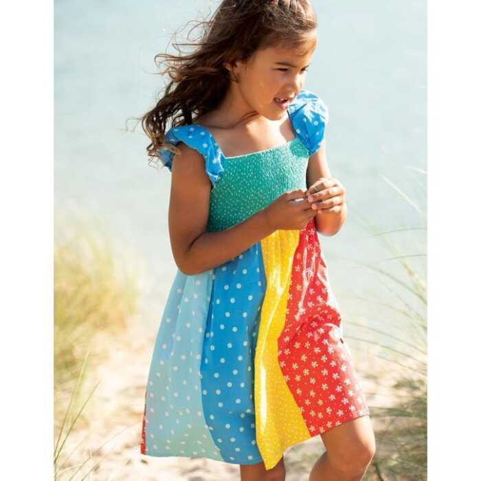 Frugi Kiki Hotchpotch Kleid  Rainbow Hotchpotch