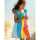 Frugi Kiki Hotchpotch Kleid  Rainbow Hotchpotch