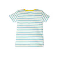 Frugi Bobster Applique Top  Bright Sky Breton/Car