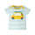 Frugi Bobster Applique Top  Bright Sky Breton/Car