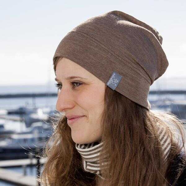 Pickapooh Gr.50 Beanie Mütze Rap Wolle kbT/ Seide cappuccino