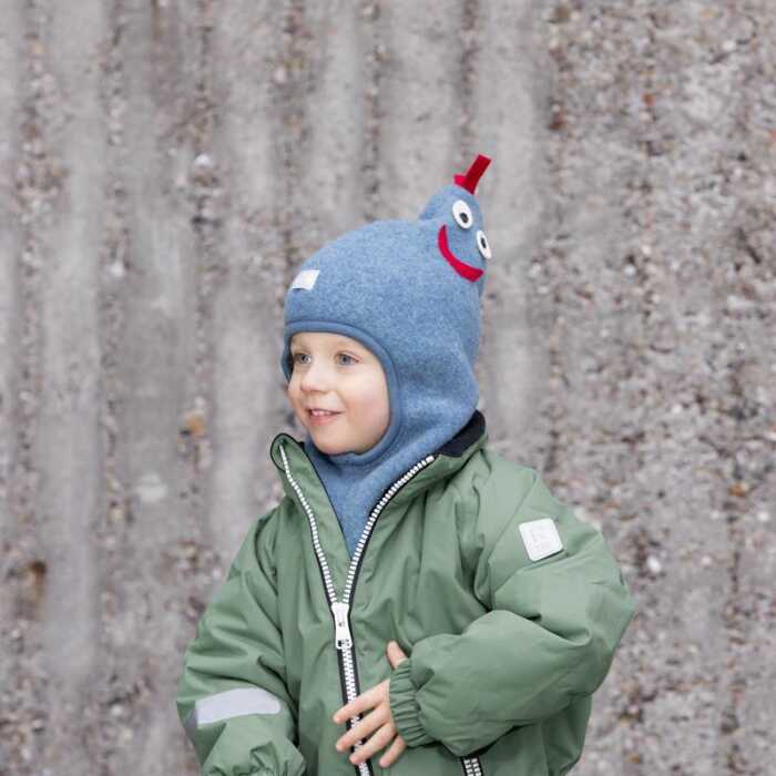 DaPongZhi Schlupfmütze Kinder Fleece Mit Gesichtsmaske & Ohren - Warme Wintermütze Schal Für Jungen & Mädchen