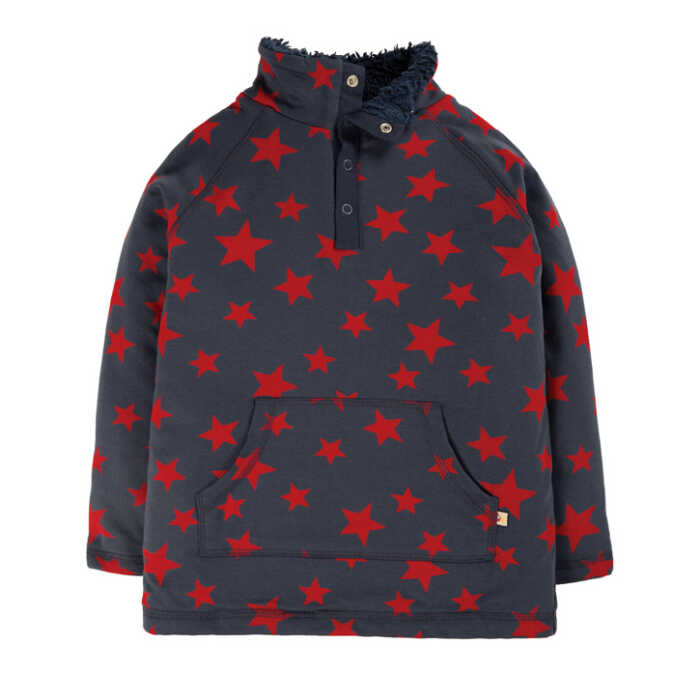 Frugi Kuschelplüsch Pullover Indigo Scattered Star_AW20