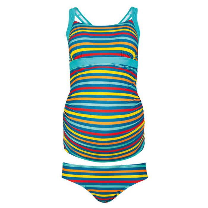 Frugi Bunter Schwangerschafts Tankini Swim Stripe_AW20
